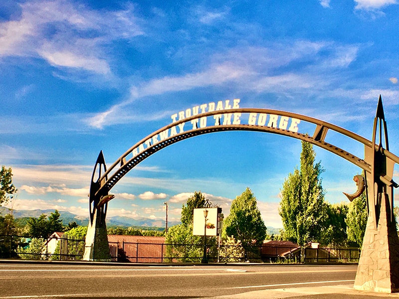Troutdale Downtown Sign