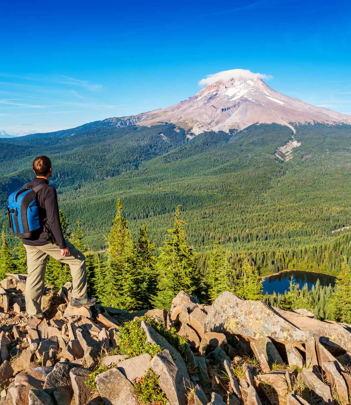 Hiker in Oregon near Damascus