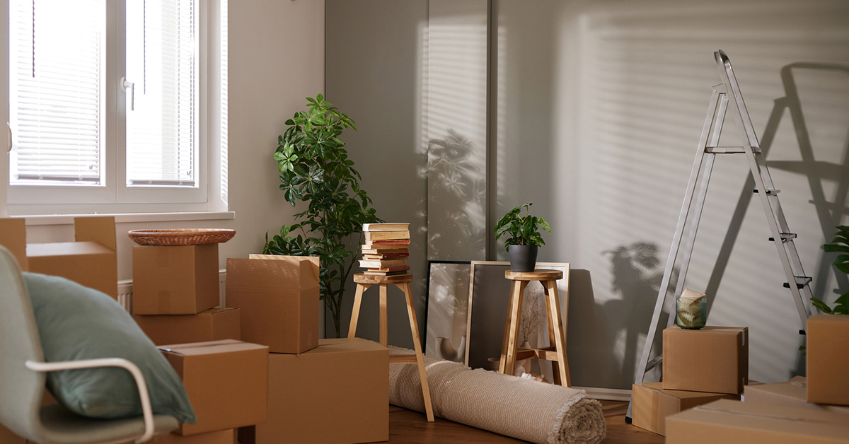 rental home being emptied