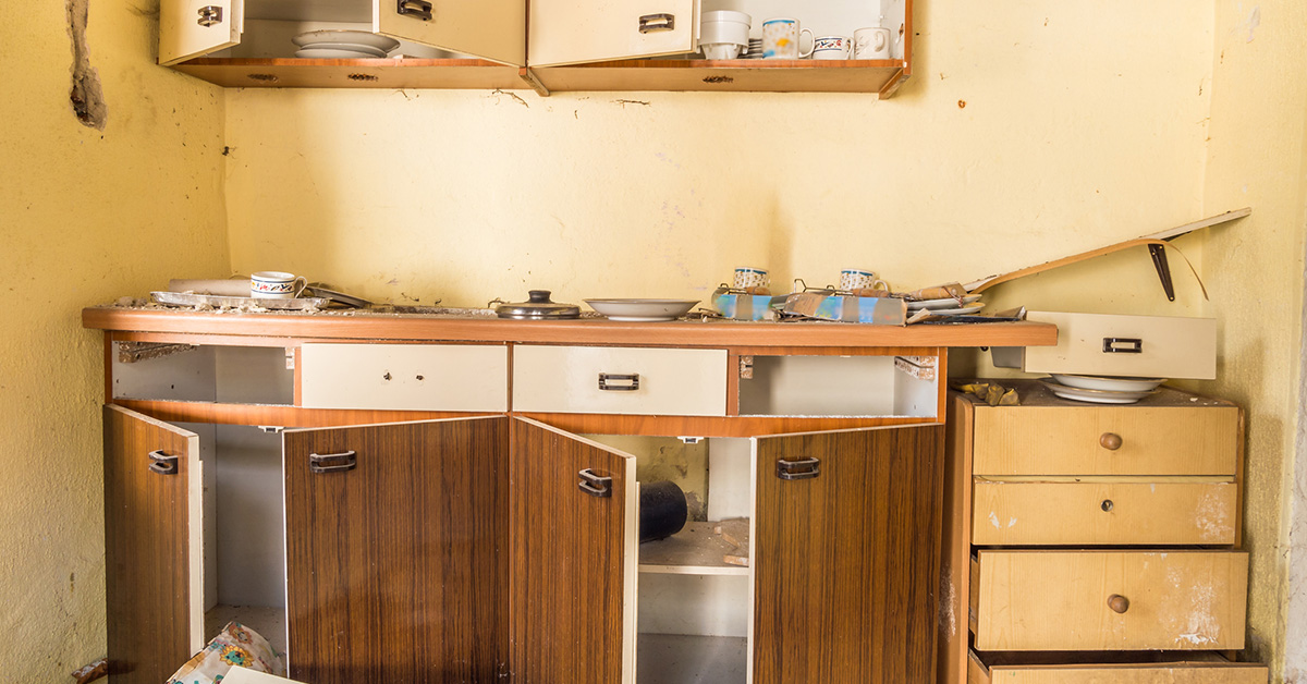 trashed home after renters left